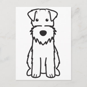 Carte Postale Dessin du chien de Terrier Fox Wire