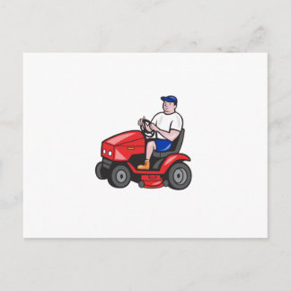 Carte Postale Dessin du jardinier de moulage Rideon de gazon