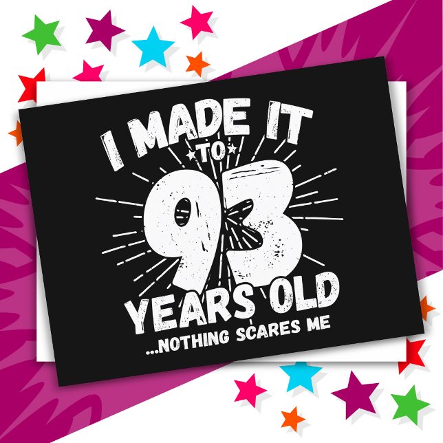 Carte Postale Dessin humoristique sarcastique de 93 ans, anniver (Créateur téléchargé)