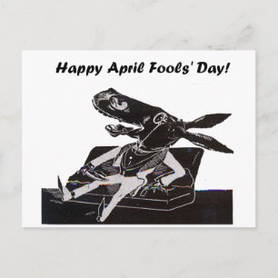 Carte Postale Dessin humoristique sur Donkey de April Fools