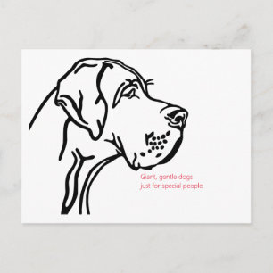 Carte Postale dessin minimal Great Dane