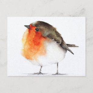 Carte Postale Dessin rouge gorge