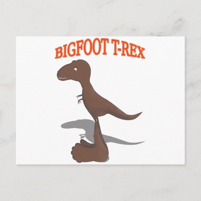 Carte Postale Dessin T-Rex Bigfoot (Devant)