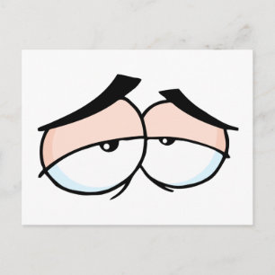 Carte Postale dessin triste yeux