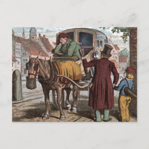 Carte Postale Dessin vintage : Le Vieux Transport