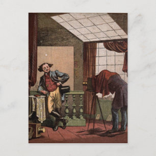 Carte Postale Dessin vintage : Photographe antique