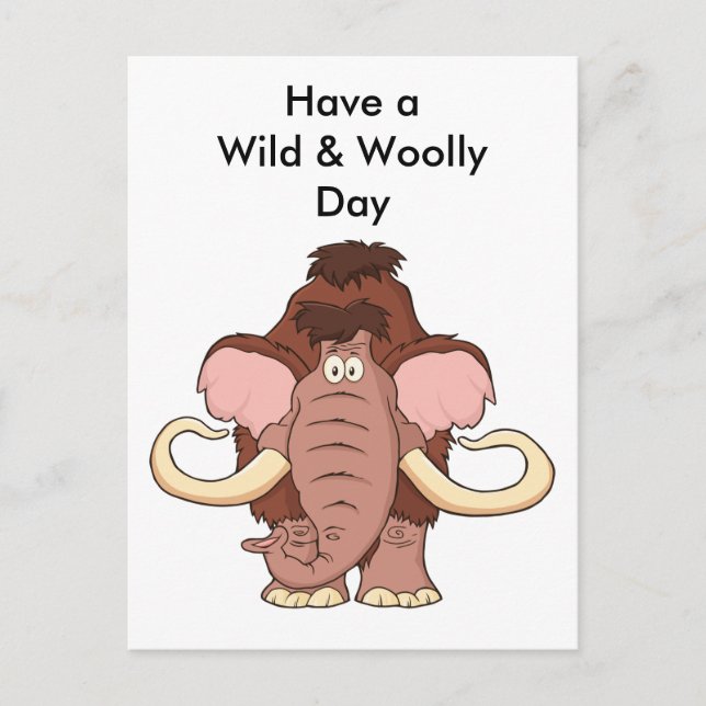 Carte Postale Dessin Wooly Mammoth (Devant)