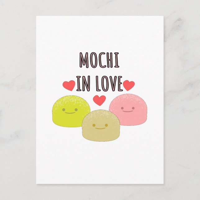 Carte Postale Dessins de dessin mignon Mochi (Devant)
