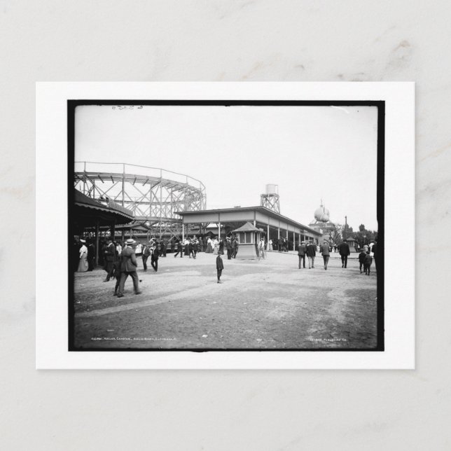 Carte Postale Dessous de verre à rouleaux, Euclid Beach, Clevela (Devant)