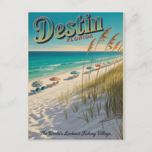 Carte Postale Destin Florida Village de pêcheurs le plus chanceu
