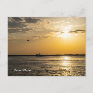 Carte postale Destin Sunset et hélicoptères