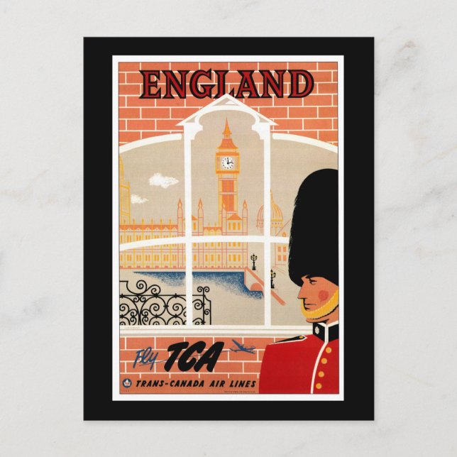 Carte Postale Destination : Angleterre Travel Poster (Devant)