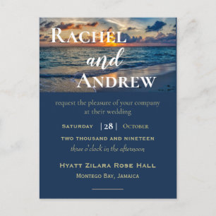 Carte Postale Destination Mariage Sunny Skies Faire-part de mari