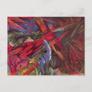 Carte Postale Destins des animaux de Franz Marc, Art cubiste vin