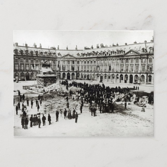 Carte Postale Destruction de la colonne Vendôme (Devant)