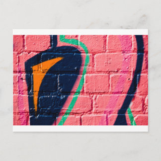 Carte Postale Détail de graffiti Abstrait sur le mur texturé