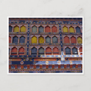 Carte Postale détail de la fenêtre paro dzong