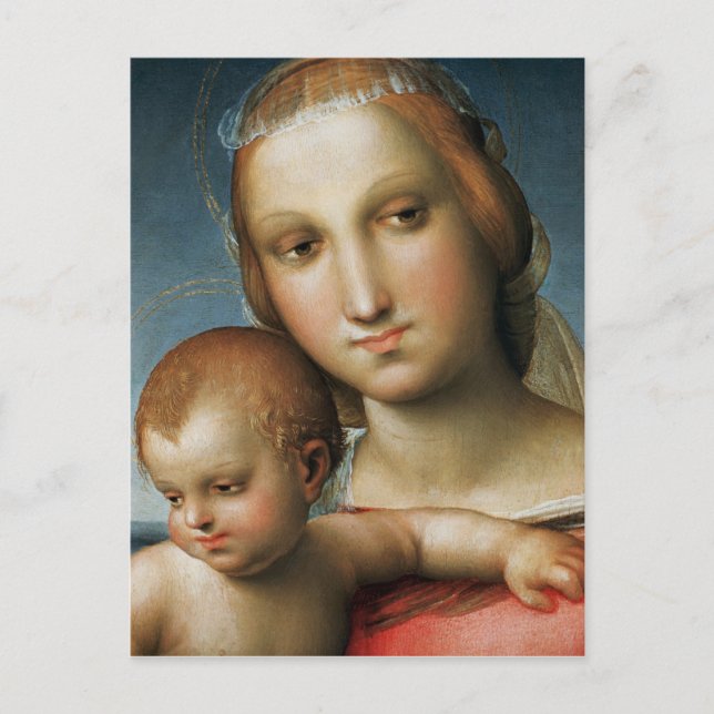 Carte Postale Détail de<Virgin and Child>Attribué à Rapha (Devant)
