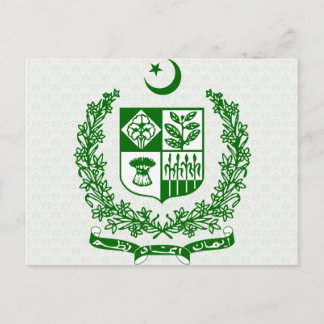 Carte Postale Détail des armoiries du Pakistan