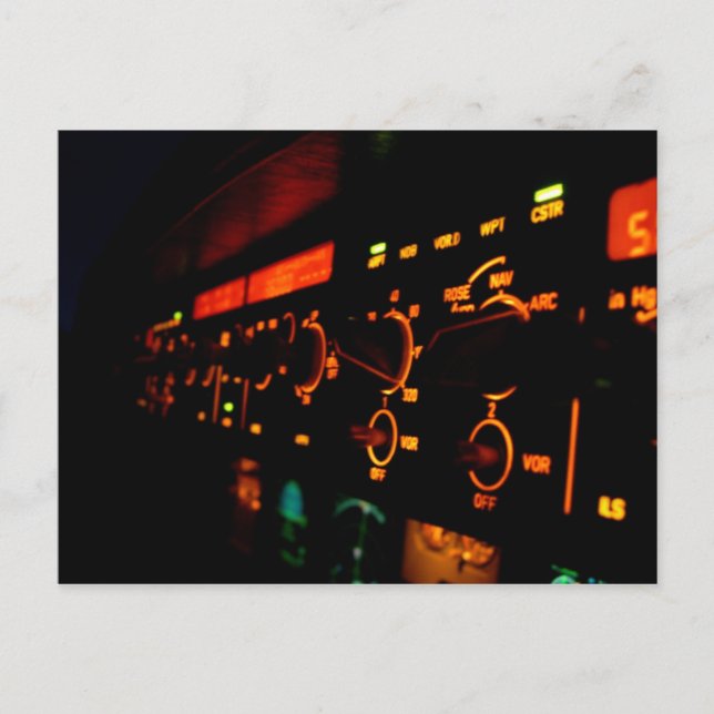 Carte Postale Détail du cockpit Airbus 4 (Devant)