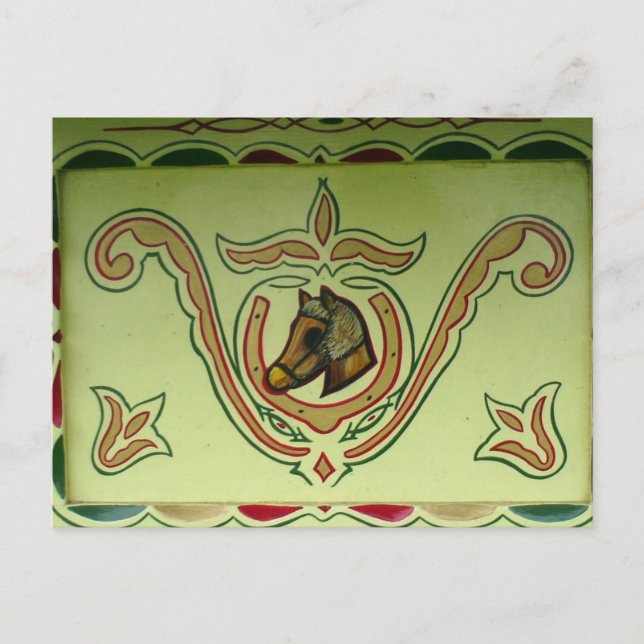 Carte Postale Détail du wagon tzigane (Devant)