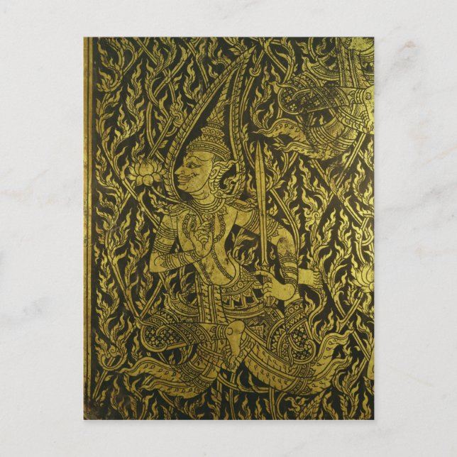 Carte Postale Détail d'un cabinet thaïlandais (Devant)