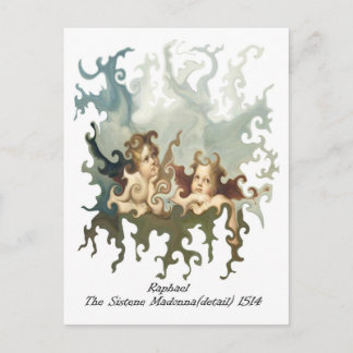 Carte Postale Détail Raphael de la Sistene Madonna