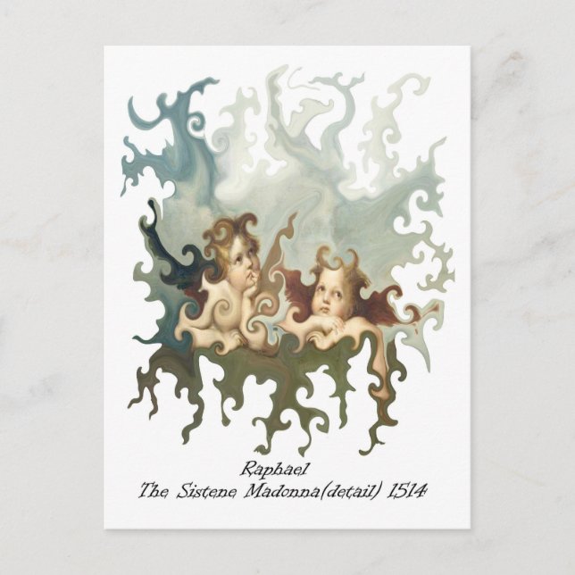 Carte Postale Détail Raphael de la Sistene Madonna (Devant)