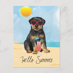 Carte postale d'été Rottweiler