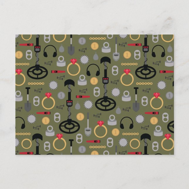 Carte postale Détection du métal (Devant)