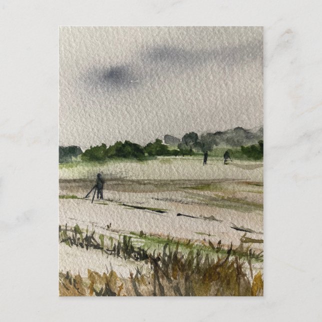 Carte Postale Détection Métal Dans Les Champs (Devant)