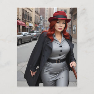 Carte Postale Détective Lady