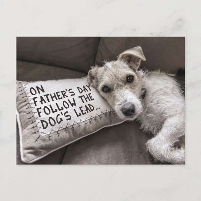 Carte Postale Détendez-vous comme la Fête des pères de chien (Devant)
