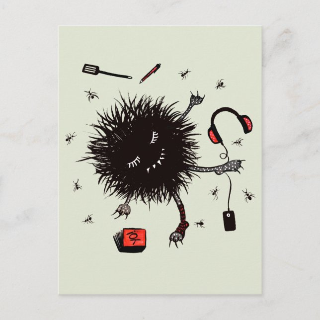 Carte Postale Détendez-vous Lazy Monster Cute Funny (Devant)