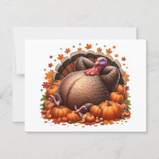 Carte Postale Détendez-vous Thanksgiving Turkey Lounging