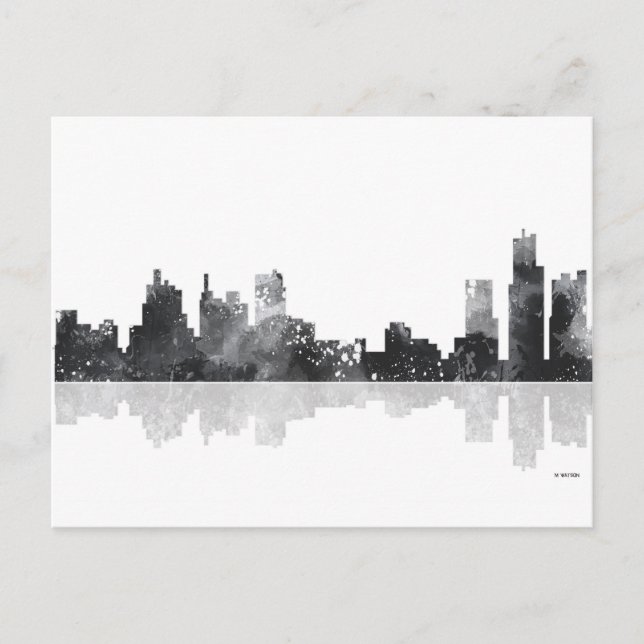 CARTE POSTALE DETROIT, MICHIGAN SKYLINE (Devant)