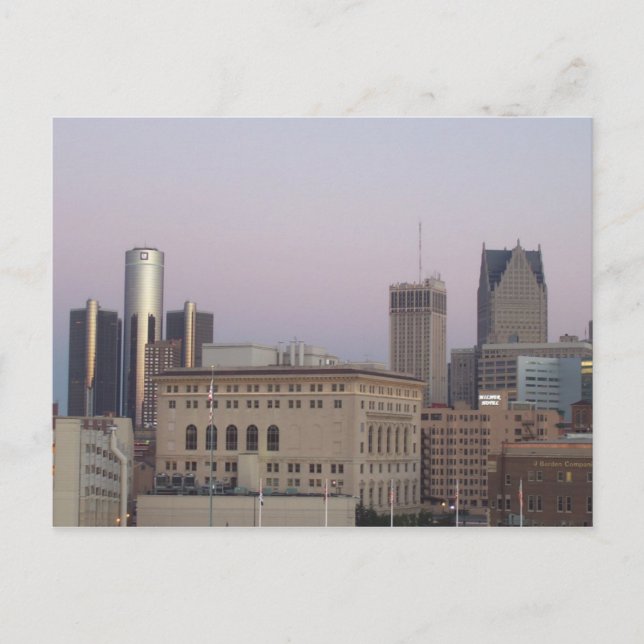 Carte postale Detroit Skyline (Devant)
