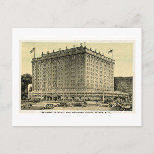 Carte Postale Detroiter Hotel Woodward Ave, Detroit, Michigan