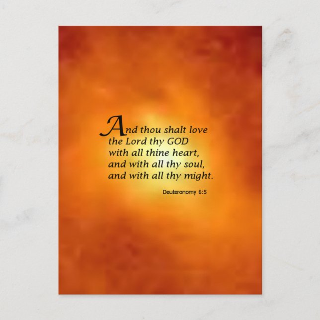 Carte Postale Deutéronome 6:5 (Devant)