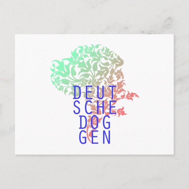 Carte Postale Deutsche Doggen Blatt Kopf (Devant)