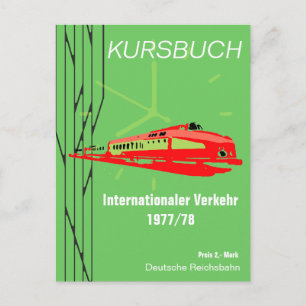Carte Postale Deutsche Reichsbahn Kursbuchdesign