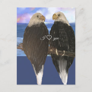Carte Postale Deux aigle et Modèle de texte personnalisé
