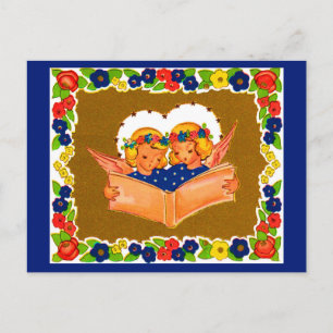 Carte Postale deux anges chantant