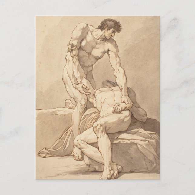 Carte Postale Deux athlètes (Devant)