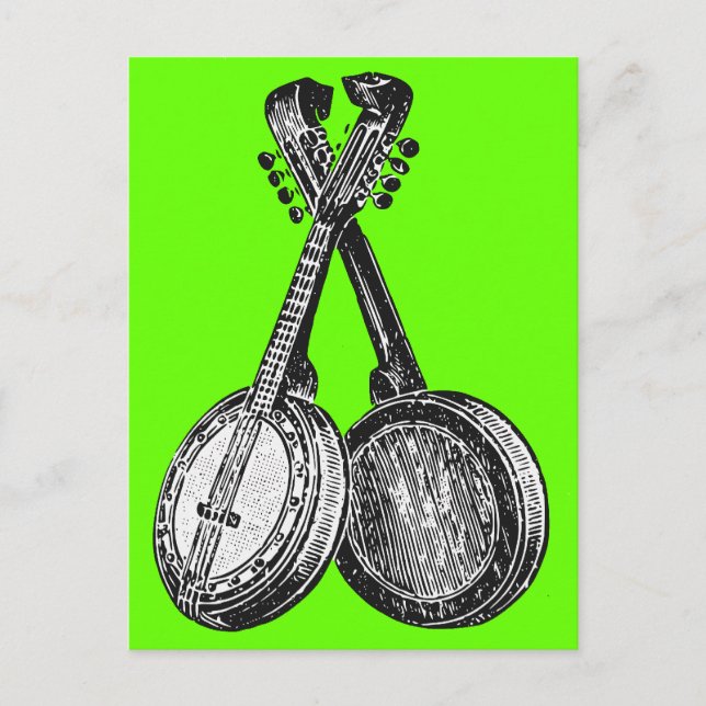 Carte Postale Deux banjos (Devant)