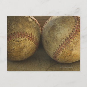 Carte Postale Deux baseballs antiques