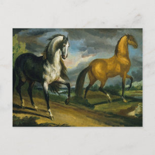 Carte Postale Deux chevaux 1808