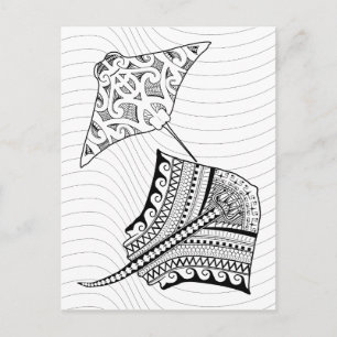 Carte postale Deux couleurs pour adultes