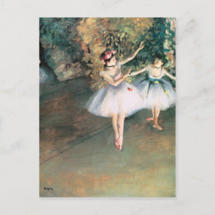 Carte Postale Deux danseurs sur scène 1874 Degas