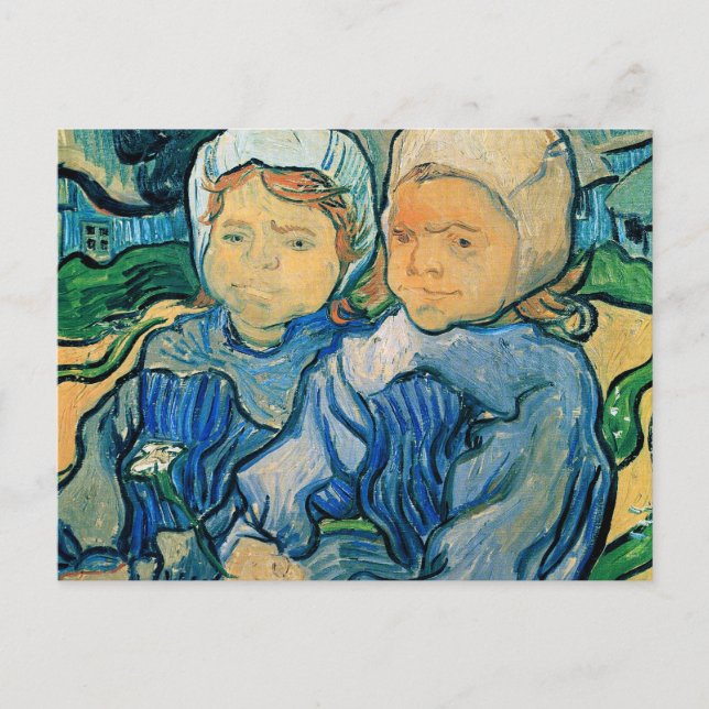 Carte Postale Deux enfants Van Gogh Art (Devant)